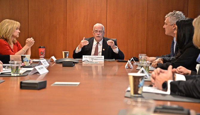 U.S. Rep. Gerry Connolly (D-11) meets with local leaders to discuss the consequences of the proposed Senate and House GOP Tax Reform Bills. Connolly admitted from the start that he wasn’t there to “sing their praises.”