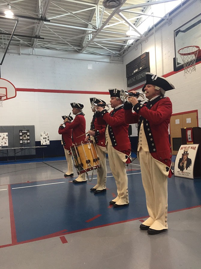 The Old Guard Fife and Drum performs at the Mount Vernon Community Center’s Veterans Day ceremony.