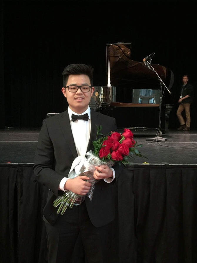 Harry Wang after his performance at The Kennedy Center.