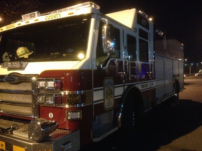 The fire trucks from Penn Daw and Mount Vernon were in the parking lot at the Springfield Hilton during the awards ceremony.