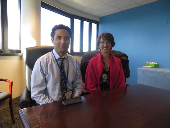 Dr. Basim Khan (left) and Susan Abramson