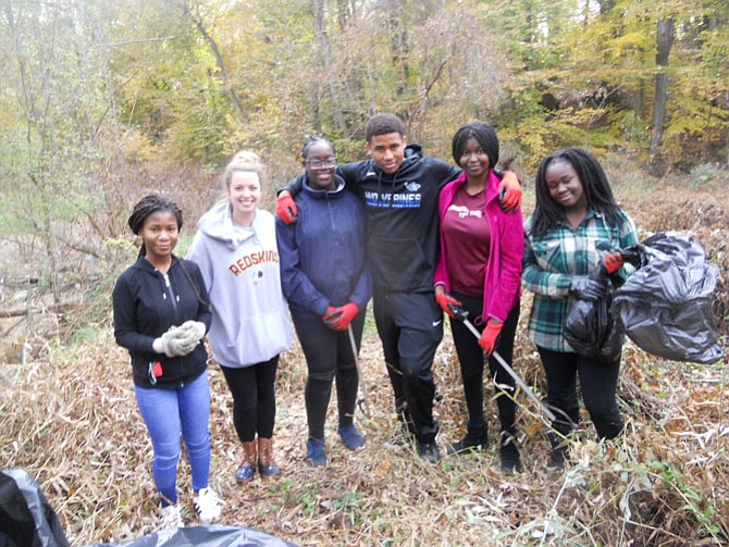 From left: Esther Sowan, McKenzie Williams, Thiedelle Ndiaye, Jaylen Glenn, Adja Ly, and Carie Kessie.