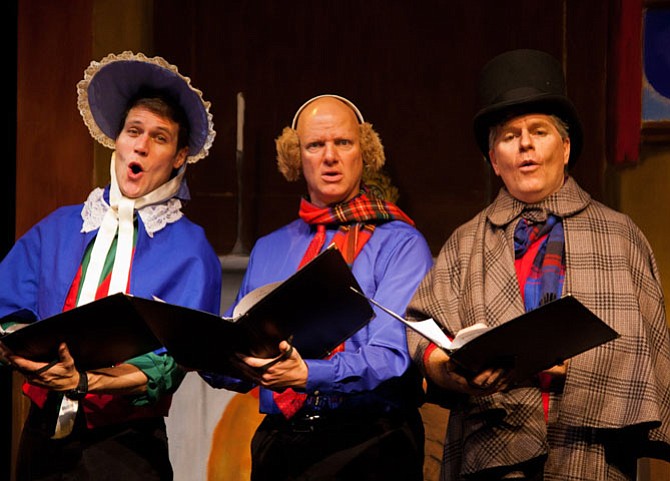 Reduced Shakespeare Company performing "The Ultimate Christmas Show (abridged)."