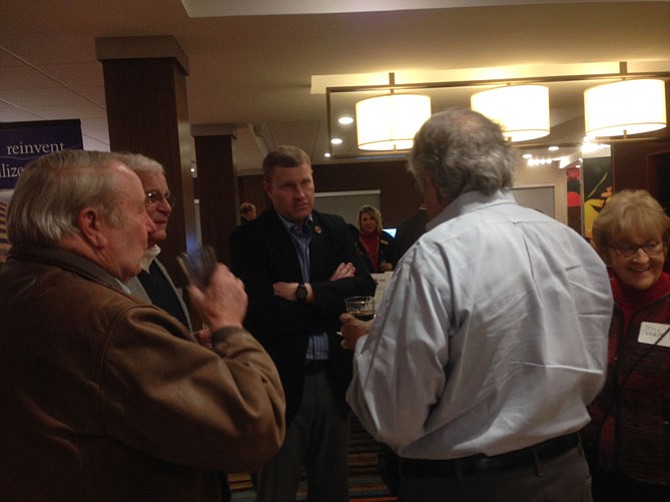 Lee District Supervisor Jeff McKay (D-Lee) hears the concerns of others in the Richmond Highway corridor.