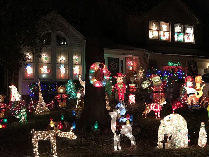 The home at 1327 Summerfield Drive in Herndon won the "Christmas Village” Award during the 2017 "Dress Up Herndon for the Holidays" decoration contest.