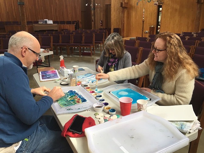 Sylvain Richard, Pat Keithly and Eileen Myers attended a “Healing Arts” event at the Center for Spiritual Deepening at St. Aidan’s  Episcopal Church in Alexandria. Such activities can bring peace and joy during a hectic holiday season.