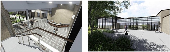 Renderings of the McLean Community Center renovation: Next fall, residents will be welcomed back to a renovated and expanded McLean Community Center.