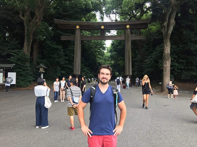 Spencer Hedges on a trip to Japan. He was recently admitted to study at Oxford University in the United Kingdom.