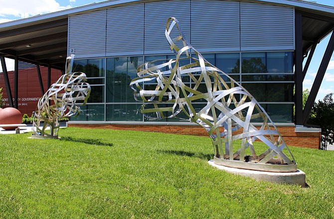 Public Art Reston is one of three Reston arts organizations that recently received grant funding from The Arts Council of Fairfax County. Pictured here is M.L. Duffy’s 2016 welded stainless steel work, "Mutual Understanding/Mutual Respect.” It is an example of one of the many pieces of large-scale art featured by Public Art Reston.