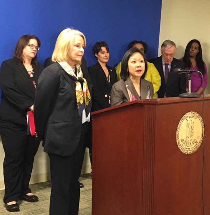 Del. Kathy Tran (D-42) joins her Democratic colleagues at her first press conference of the session to highlight the importance of breaking down barriers to voting and increasing voter participation. Tran writes a Richmond Diary of the first week of the session for The Connection.
