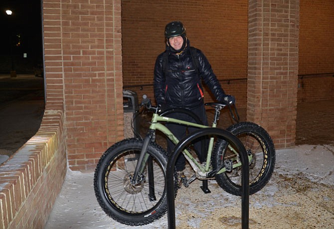 Apparently it’s always cycling weather. Bitter temperatures and slick roads did not keep Fairfax Alliance for Better Bicycling member Ken Lutz of Vienna from riding his bike to the January meeting from work in Falls Church and then to his home afterwards. At the meeting, Lutz indicated he was ready and willing to help advocate for “Safe Towns” — training facilities that are designed to look like mini-towns so that youngsters, in particular, can learn safe riding techniques and habits in a realistic setting.