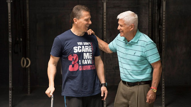 Mike Hart of Alexandria with his father, Bud Hart.