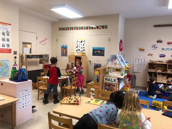 One of the three preschool classrooms at Fairfax United Methodist Church.