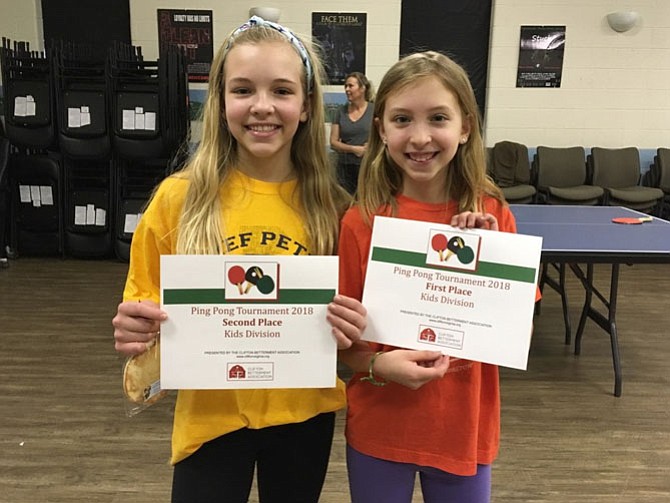 Children Under 12 finalists: Adeline Betz (first place) and Annabelle Betz (second place).