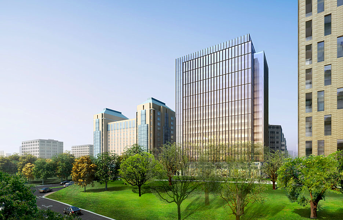 Leidos Holdings signed a full-building lease with Boston properties and will be the anchor leaseholder for the 17-story trophy office building designed by Shalom Baranes Associates to be built at 1750 Presidents St. in Reston.