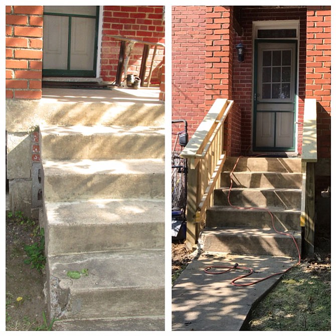 Before and after work by Rebuilding Together Alexandria.