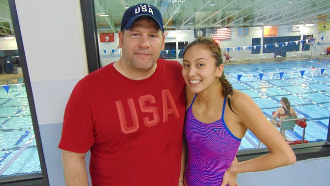 Hailey Fisher with her dad Tim of Mount Vernon.