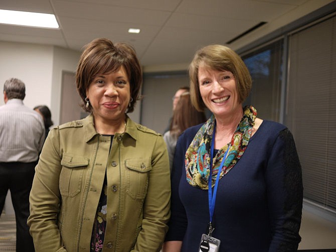 Cynthia Sturdevant, director of operations and compliance at Neighborhood Health with Lisa Gittleman, the new location’s family nurse practitioner.