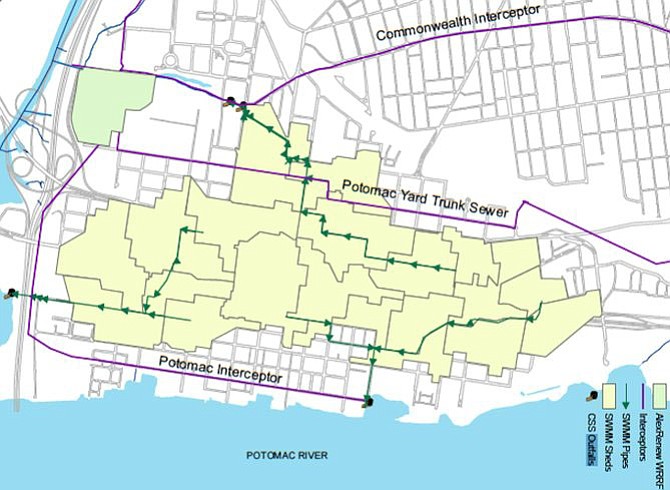 Old Town has four outfalls where raw sewage is dumped into the Potomac River when the city has as little as 0.03 inches of rain.