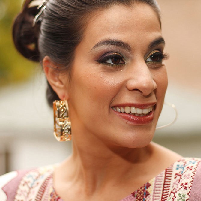 Comedian, actress and advocate Maysoon Zayid performing at Reston Community Center.