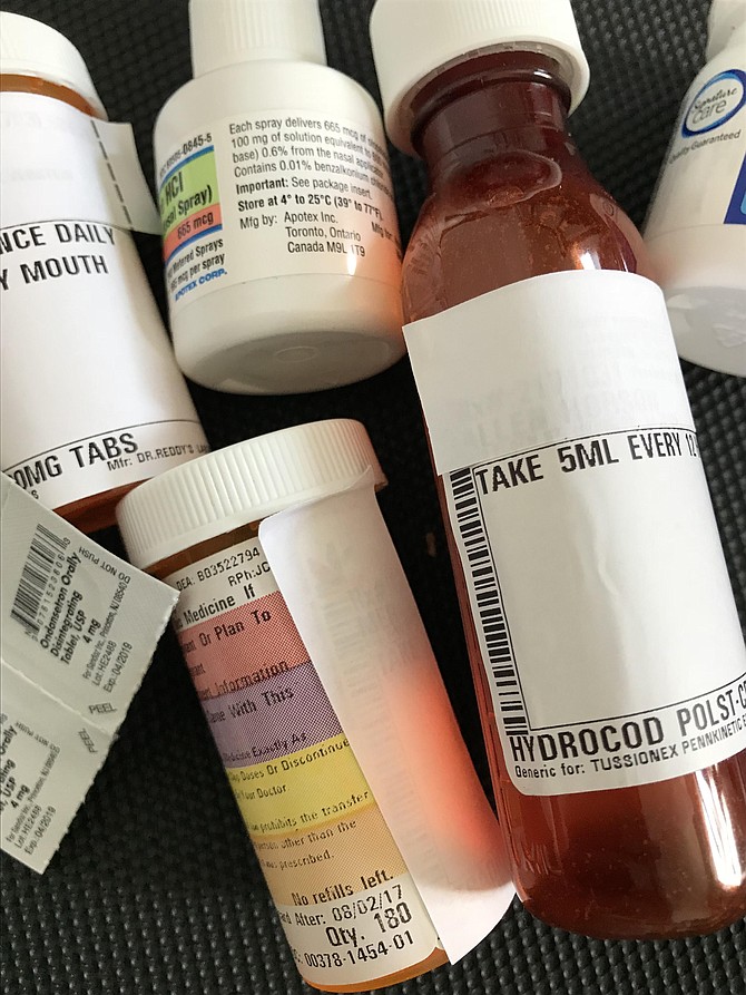 Operation Medicine Cabinet Cleanout: Saturday, April 28, 2018, residents in Fairfax County can drop off medications at any of eight Fairfax County District Police Stations between 10 a.m. and 2 p.m.  Pills and liquids will be accepted; no questions asked.