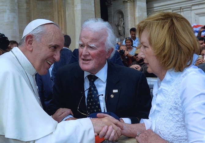 Pat and Bernadette Troy were granted an audience with His Holiness Pope Francis at the Vatican on Sept. 11, 2013.