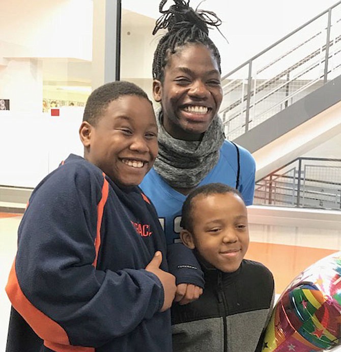 Olympic short-track speed skater Maame Biney returned to her alma mater, Terraset Elementary, for a surprise visit with students and some of her former teachers.