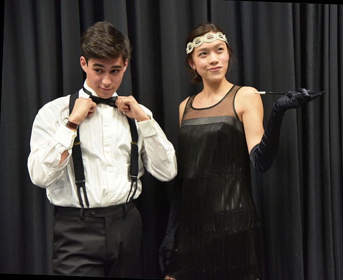 Holly Waters (Millie) and Francisco Morandi (Jimmy) in Marshall High's production of ‘Thoroughly Modern Millie,’ opening April 26.