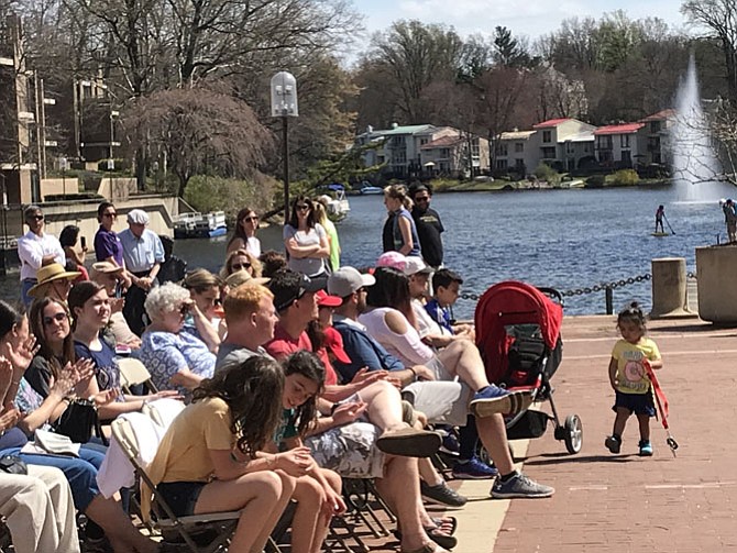 Music is always good on a beautiful afternoon at Lake Anne, especially on Founder's Day.