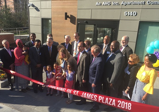 AHC, a nonprofit housing developer, celebrated the grand opening of 93 new apartments on Saturday, April 11. The new units, built on land sold to AHC by St. James United Methodist Church, will serve moderate-income households.