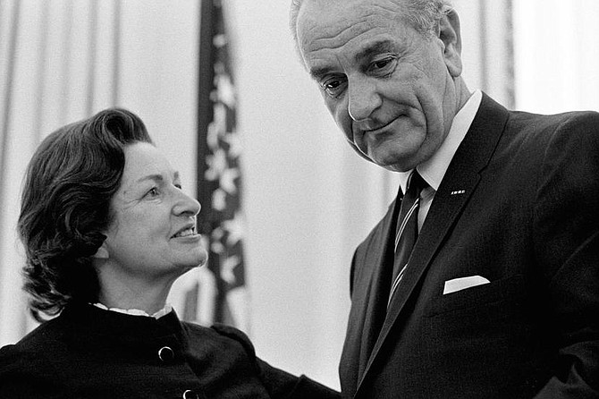 Lyndon Baines Johnson and his wife Lady Bird.