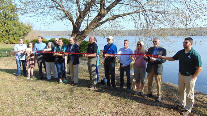 The official ribbon-cutting ceremony for the purchase of the Stribling property at Pohick Bay Regional Park.