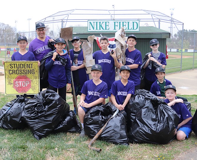 After more than two hours, the team collected more than 10 huge bags of trash, plus miscellaneous debris, which were discarded in the Forestville dumpster.