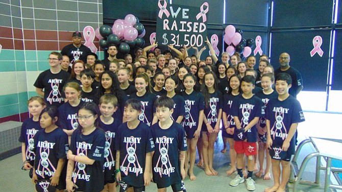 The 60 members of the Shark Tank Racing Squad raised $32,000 for the NBCC Artemis Project for breast cancer research.