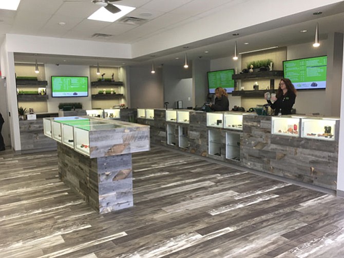 Interior view of a typical medical marijuana dispensary operated by Zen Leaf.