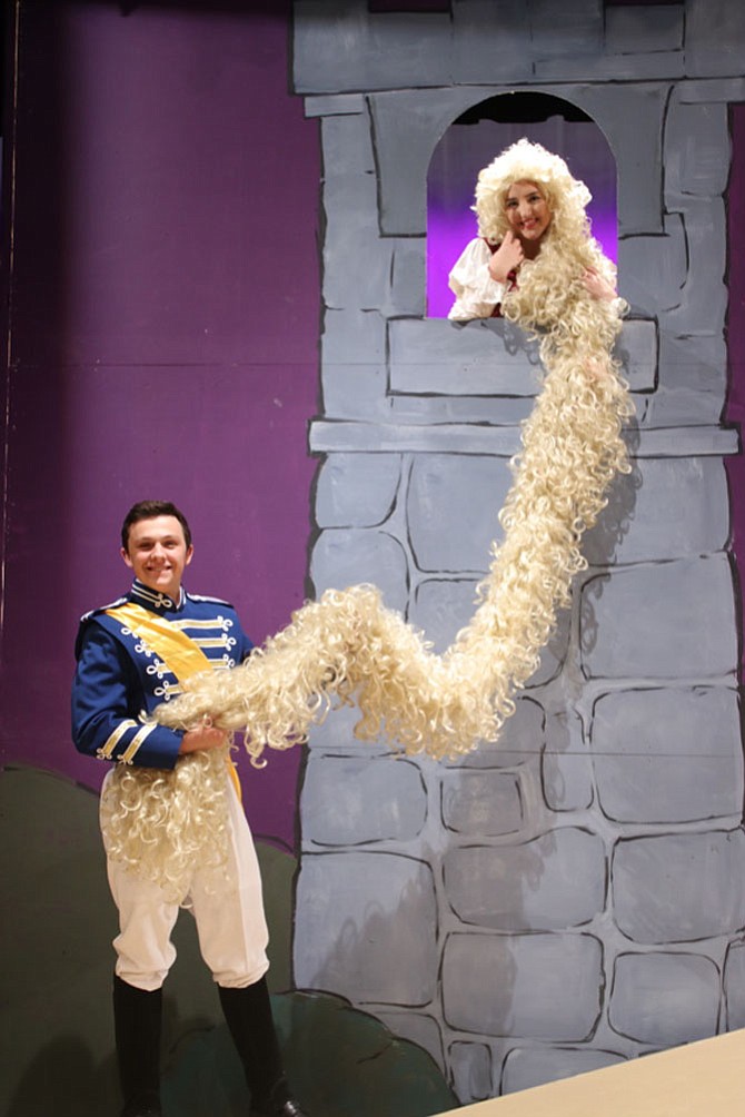 Rapunzel and Prince – At West Springfield: Fairy tale characters are part of the ‘Into the Woods’ production.
