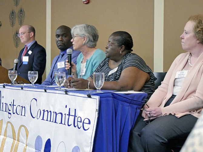 Panel discusses Four Mile Run Valley Framework for Area Plan and Park Master Plan.