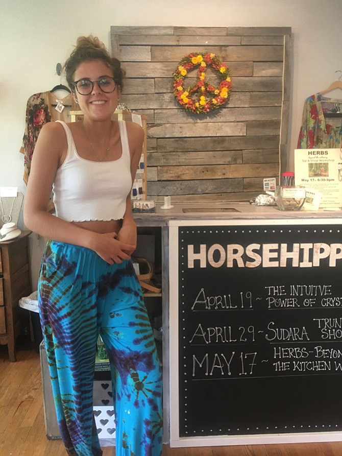 Centreville High School senior Chloe Ross, 18, has a summer job at Horse Hippie until she heads off to Virginia Tech to pursue a degree in fashion.