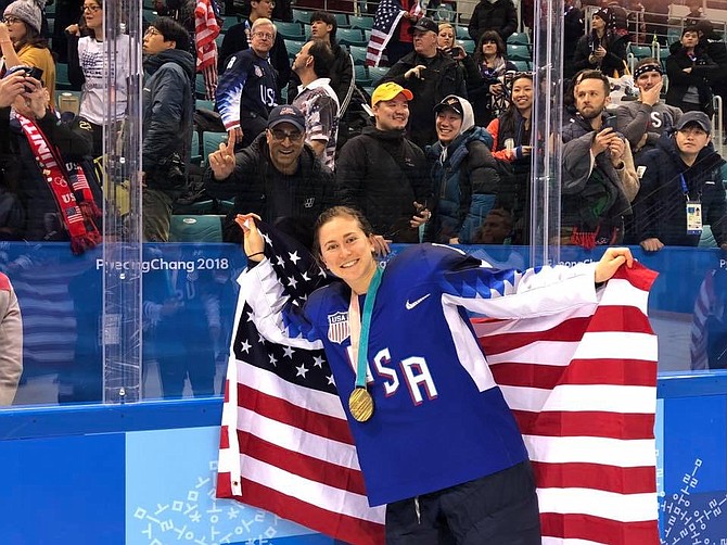 2018 US Women’s Olympic team forward Hayley Skarupa.