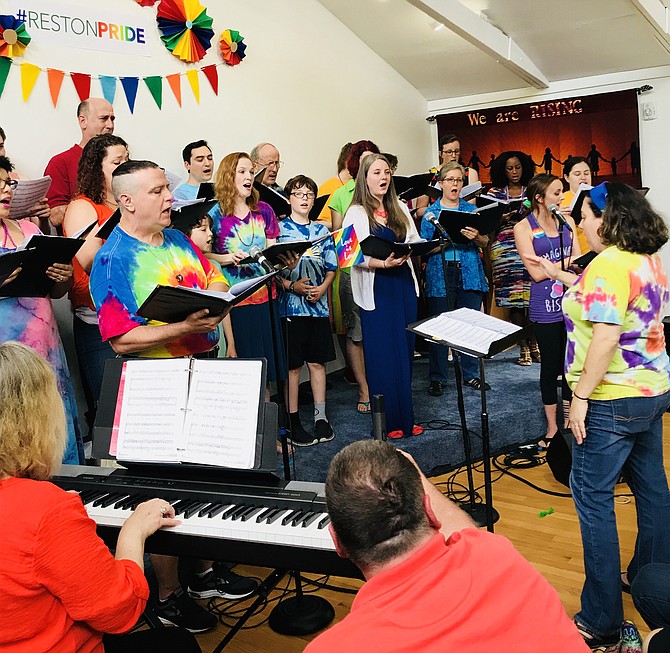 The UUCR Choir performs at Reston Pride 2018.