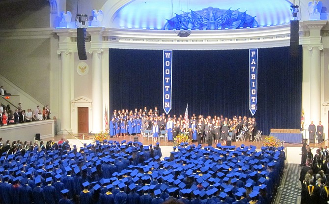 Wootton High School seniors in DAR Constitution Hall for their graduation on May 30. The 2018 graduating class was made up of 536 students.