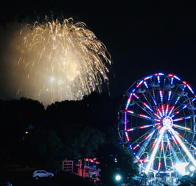 At least the rain momentarily stopped on Saturday night, and the fireworks lit up the sky. The fireworks were choreographed to music. Songs such as "My Little Town" rang loud and clear, stirring the hearts of festival goers.
