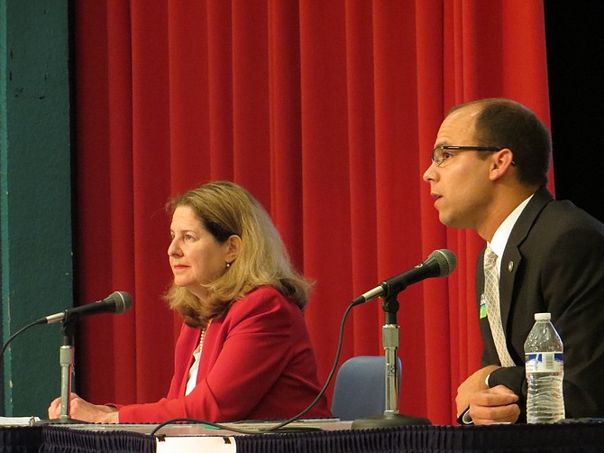 Mayor Allison Silberberg (left) and Vice Mayor Justin Wilson.