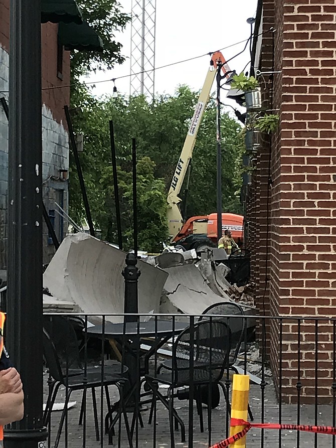 "This is completely unprovoked. There was not a gas explosion. Nothing struck the building," said Fairfax County Fire & Rescue Department Battalion Chief Michael A. Deli.