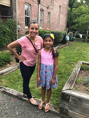 Mentor Sophia Fuentes with Melani.
