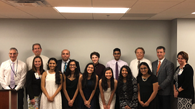 In a recent ceremony,  Reston  Hospital Center awarded scholarships to seventeen area high school seniors in recognition of their academic excellence and passion for xpursuing careers in healthcare.