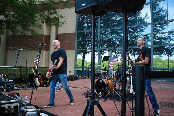 JunkFood took the stage at the Fairfax Government Center to kick off the summer concert series.