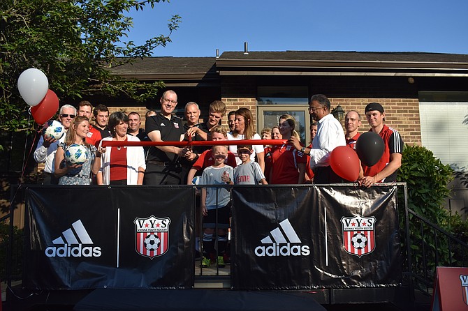 Vienna Youth Soccer celebrated its new office space on Maple Avenue with a ribbon-cutting ceremony on July 10.