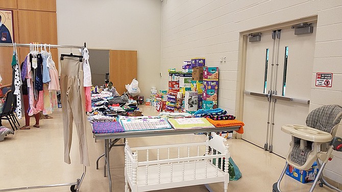 2018 Christmas in July items included car seats, bath items, crocheted blankets and quilted playmats (handmade by parishioners), books, and toys.