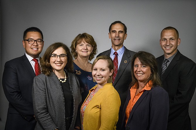 Mount Vernon District Supervisor’s office: Tae Choi, development and land use aide; Christine Morin, chief of staff; Donna Slaymaker, office manager; Allison Miessler, transportation, public safety and human services aide; Supervisor Dan Storck; Camela Speer, director of communications; and Abdul Shaban, events and community outreach aide.